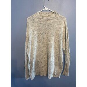 A.N.A Women’s Heather‎ Gray Marled Mock Neck Sweater Size Large, Cotton Blend